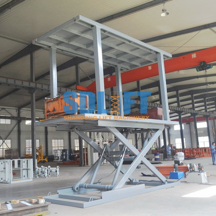 Hydraulic Scissor Double Deck Car Parking System 2.5T Loading 3.3m Lifting Height