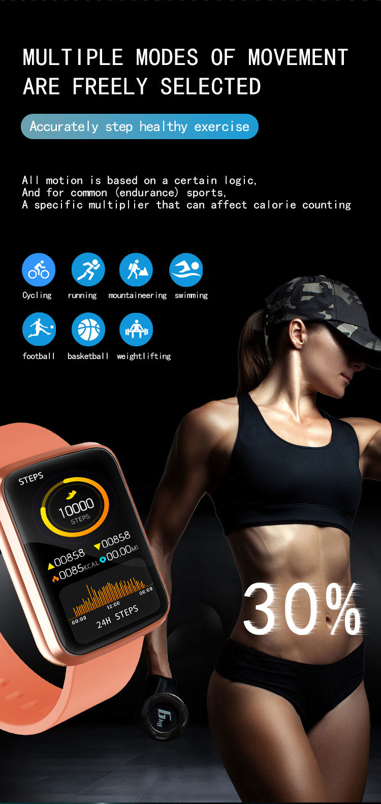 Hazel HL29 1.65 Inch Blood Oxygen Band Android Waterproof Smart Watch
