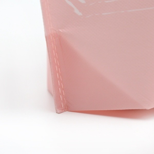 Pink 80gsm Reuse Die Cut Ultrasonic Nonwoven promotion bag