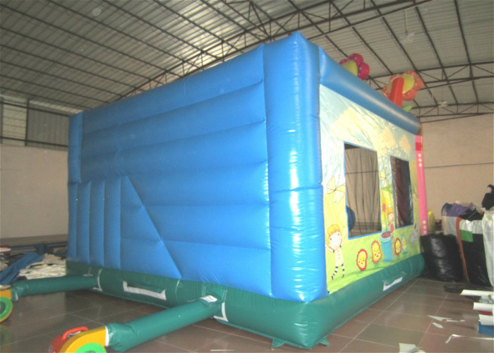 Water Park Flower Combo Airflow Bouncy Castle , Customized Kids Jumping Castle