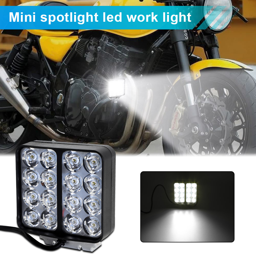 80V 32W 3 Inch Plastic Square Universal LED Headlight Motowolf Spotlight