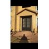 Buy cheap Modern Style Wrought Iron Double Door With Eyebrow Arch Top For Entrance Door from wholesalers