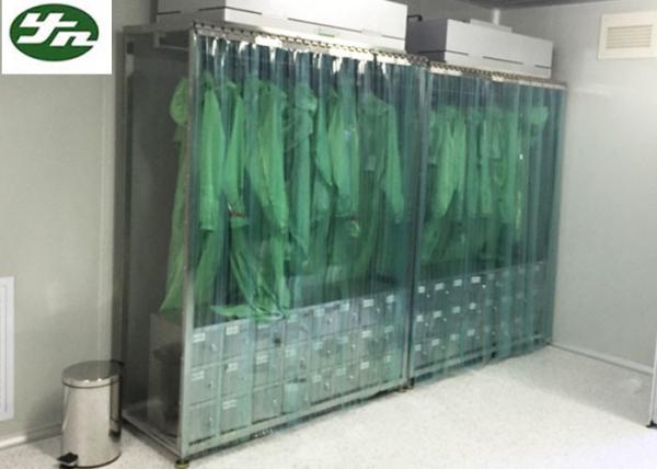 SS Clean Room Garment Cabinet , Clothes Storage Closet For Pharmaceutical