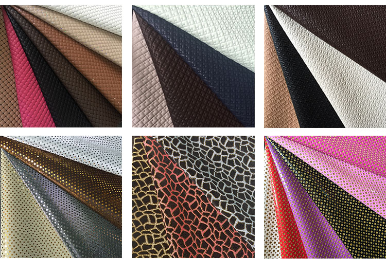 Premium Flat Thin PU Leather Fabric Cover Paper Luxious Design With Film