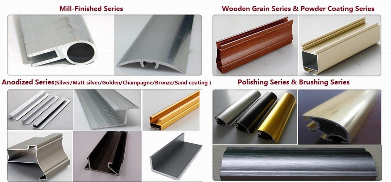 Powder Coating Black Aluminum Window and Door Extrusion Profiles for Tanzania