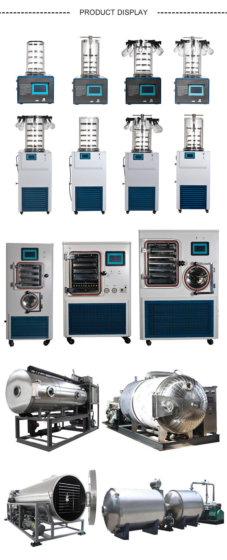 Lcd Display Food Vacuum Freeze Dryer For Food Preservation