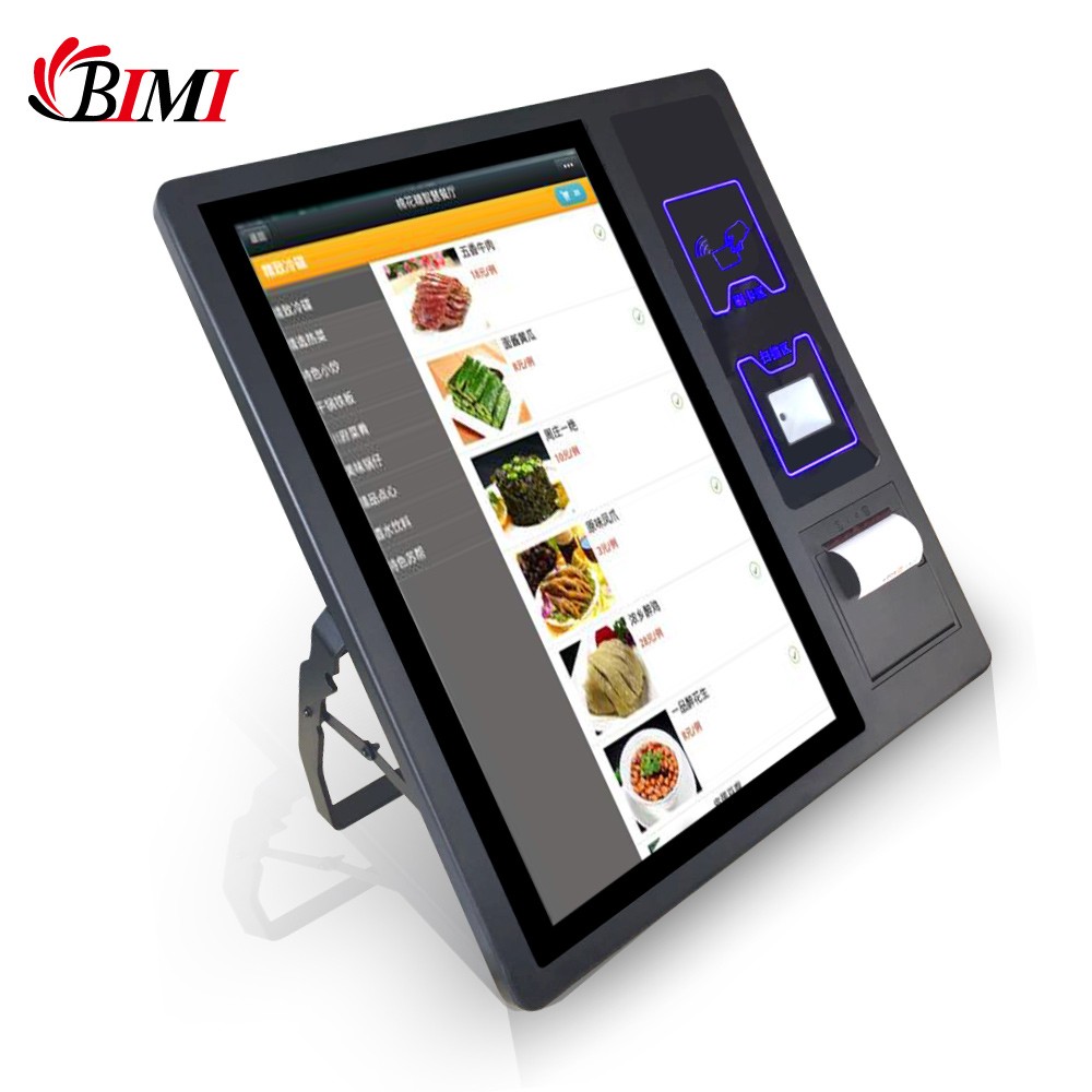 Self-service Kiosk 32 inch Wall Mount Touch Screen with 80mm Printer QR Barcode Scanner