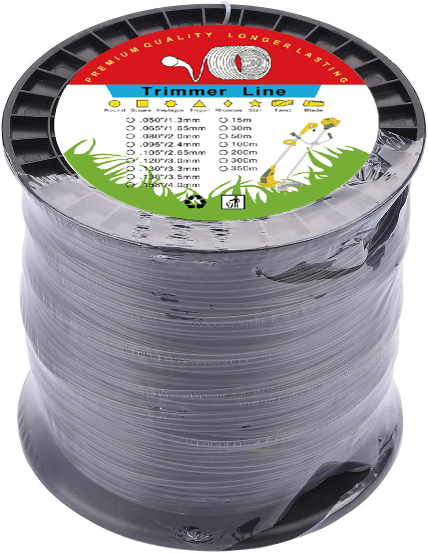 150 Feet Weed Eater String 1.0mm-5.5mm Round Trimmer Line Orange Nylon String Trimmer Line for Universal Replacement