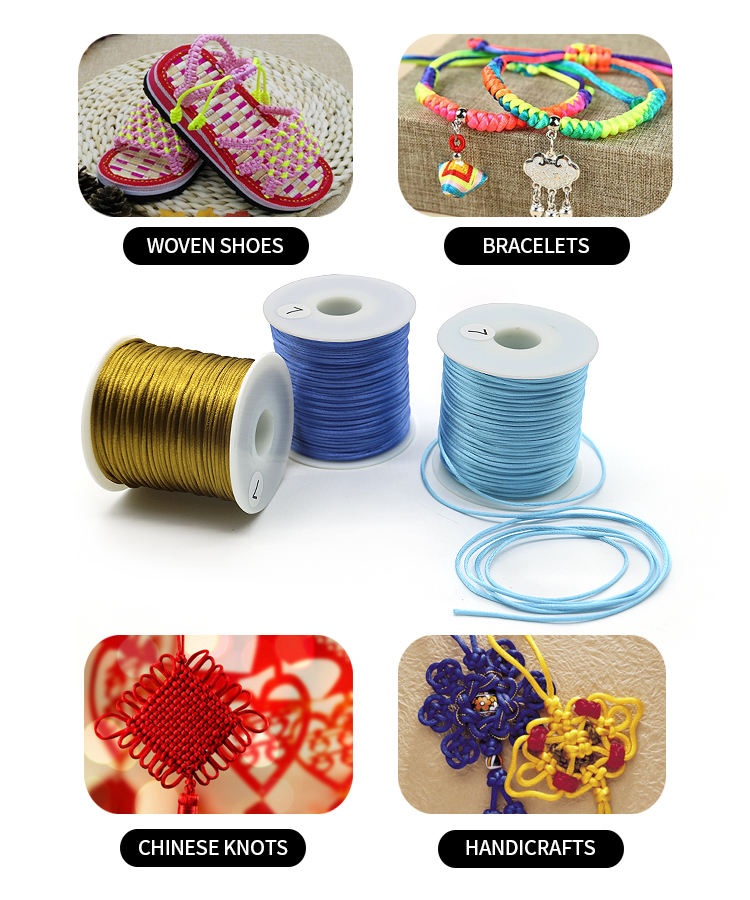 0.8mm Nylon Cord Thread UV Protected for Braiding Chinese Knot Macrame Bracelets
