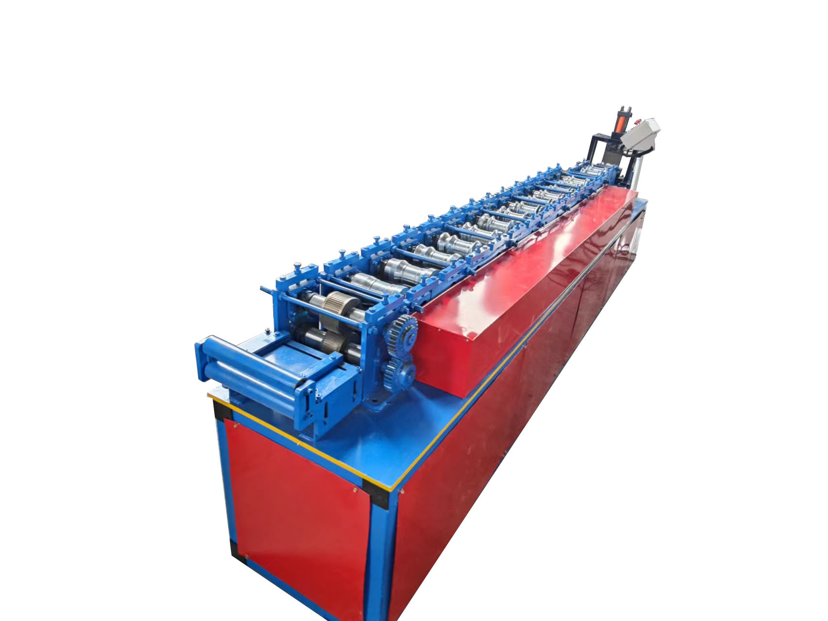 Rolling Strip Shutter Door Roll Forming Machine Roll Up Design Chain Driving