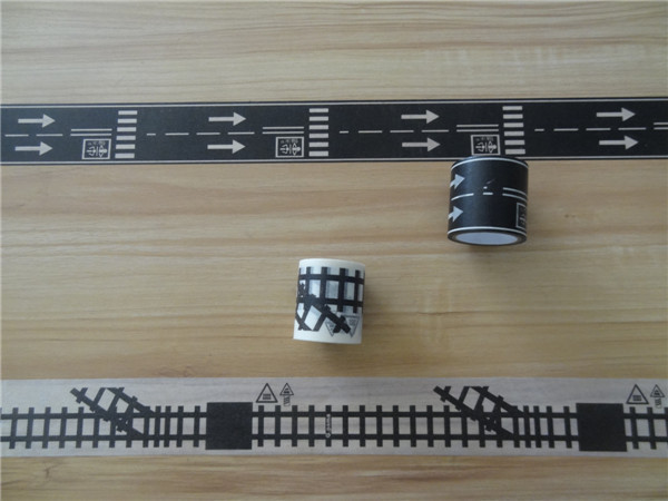 Single Sided Washi Paper Tape Easy Remove , Play Tape Road For Children Game