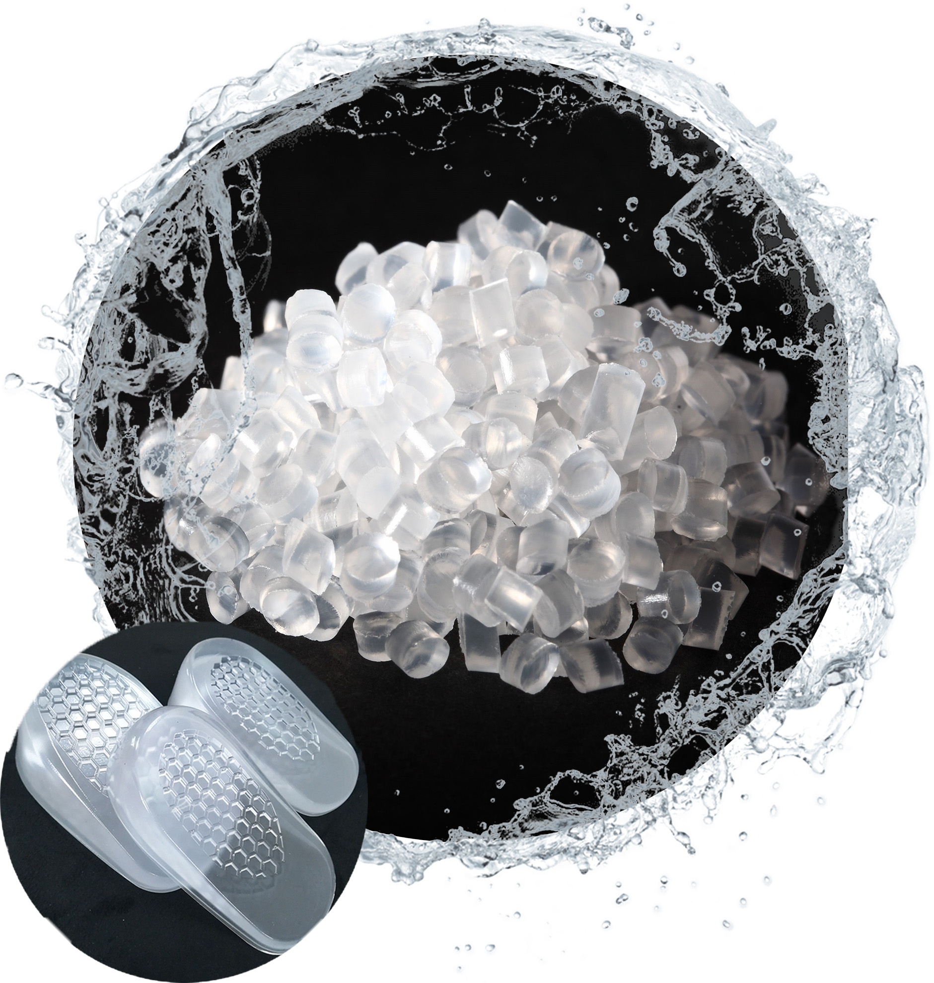 ISO Certified TPE Granules Clear Base Color 7Q-30A Hardness Model GP200