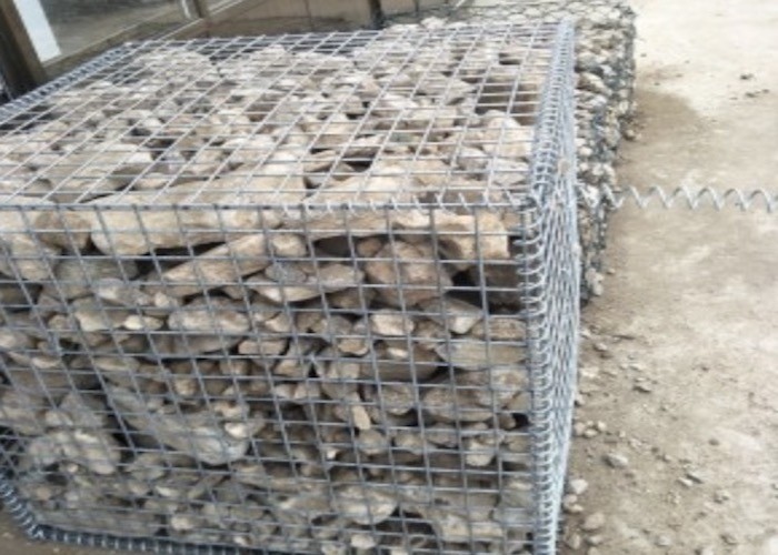  Galvanized Steel Gabion Baskets 2x1x1m Retaining Wall 280g/m2 Zinc Manufactures