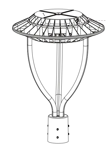 Factory Price Ajustable Anti-Moisture IP65 150W Waterproof 140lm/W Fairy Lawn Courtyard Landscape Park Yard Pathyway Street Post Top LED Garden Light