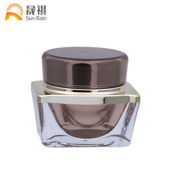 Square Plastic Cosmetic Jars Bottle Clear Cosmetic Container For Face Cream