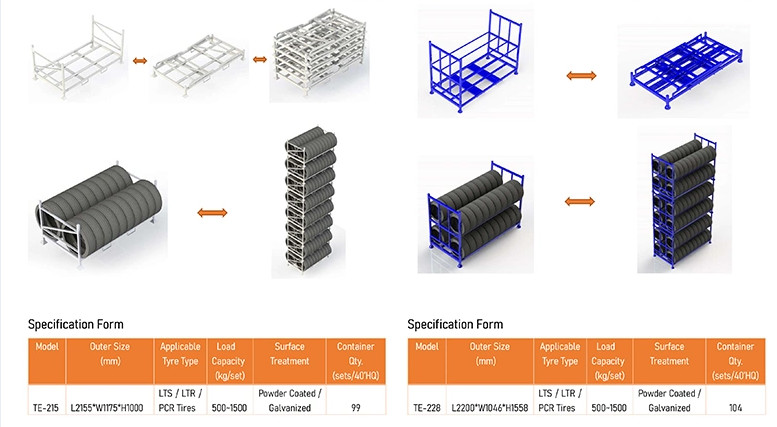 Stacking Folding Storage Rack Pallet Supermarket Use Rack / Display Rack