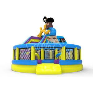 Curve Eight Pirate Race Jumping Castle Inflatable Obstacle Course