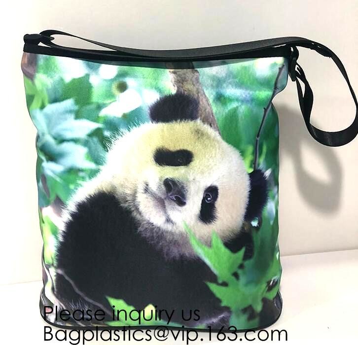 Lady Handbag Woman Color Panda Print Bag,Cute Chinese Panda custom print tote bag,Promotional Custom Logo Printed Organi