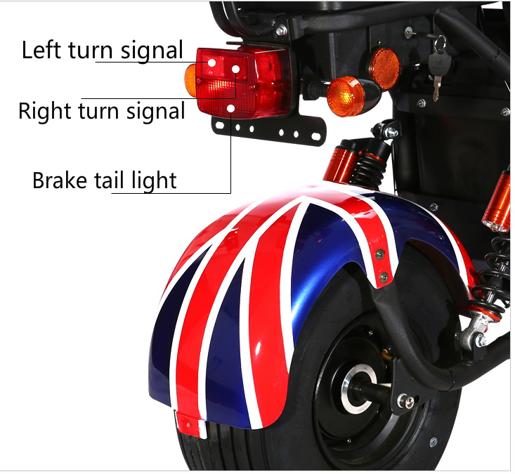 Harleyment Electric Scooter For Ladies Women 1500w Two Adults 2 Removable Batteries