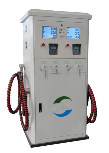 Two Noozle CNG Dispenser For Compressed Natural Gas Filling Station Low Outlet