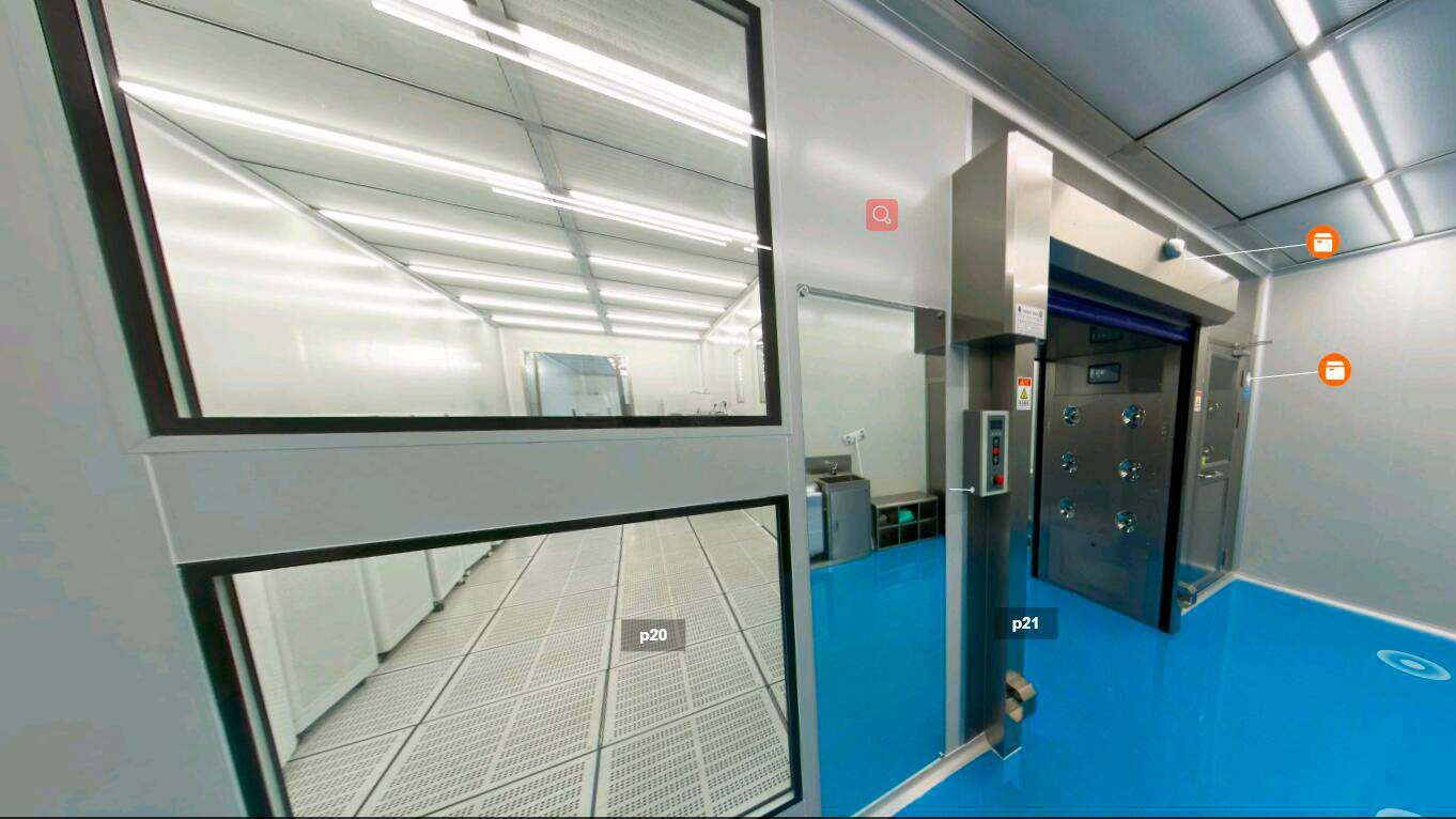 Double Door Clean Room Pass Box For Lab Hepa Adopts H14 Air Shower Pass Box