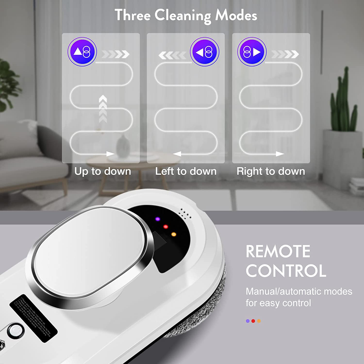 Smart One Click Window Cleaner Robot Strong Suction Smart Window Cleaning Robot