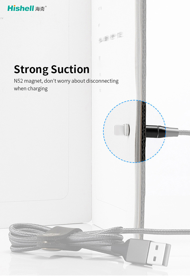 Aluminum Alloy Magnetic Charging Cable 3 In 1 360 Degree Rotating Multipurpose