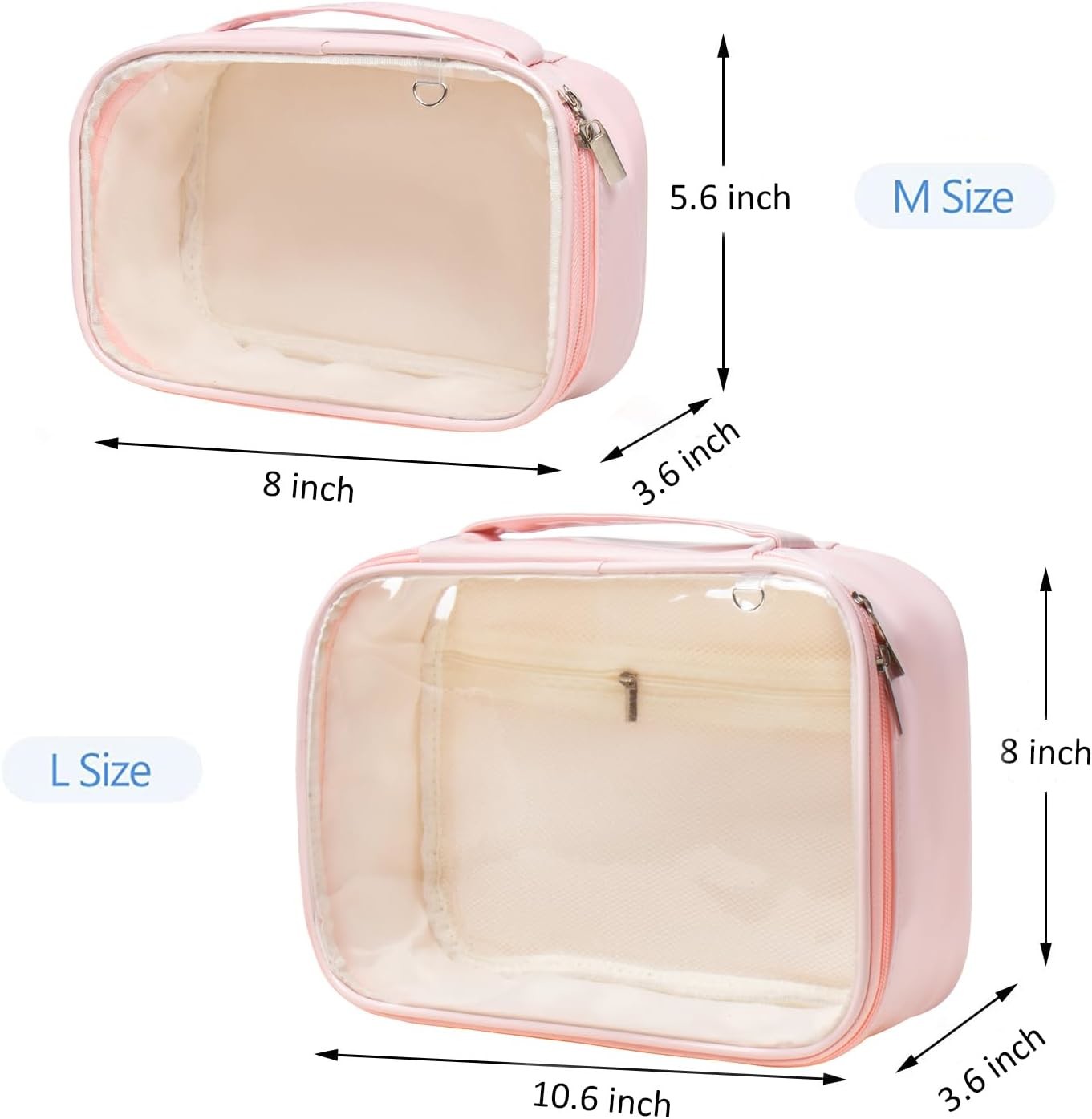 Multi Functional Waterproof Toiletry Bag Makeup Organizer With Zipper Handle