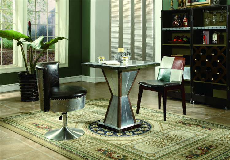 Solid Wood Circular Dining Room Tables Set Furniture Strong Base Full Aluminium Sheet