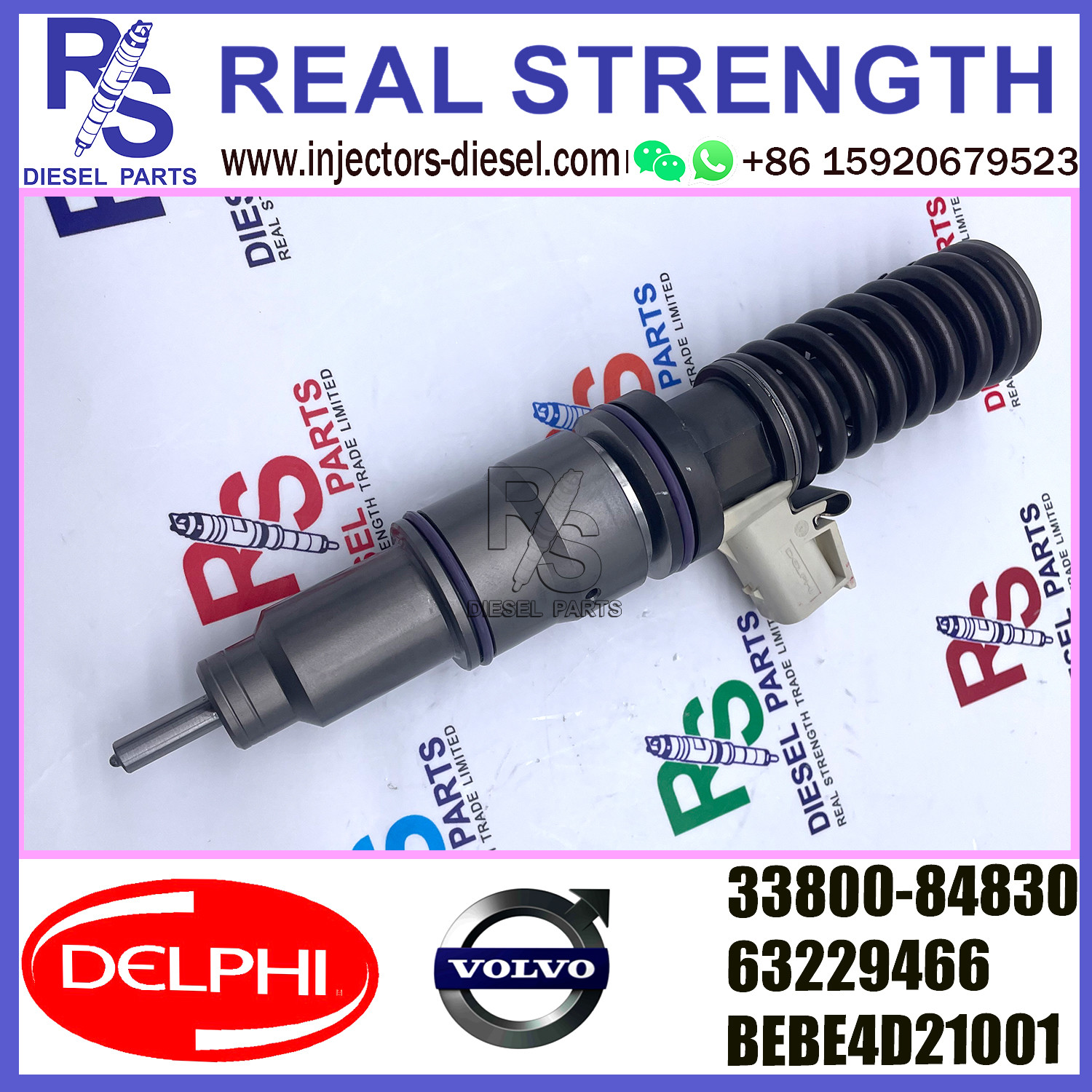 DELPHI injector BEBE4D21001 Diesel pump Injector V-O-L-V E3.18 33800-84830 63229467 for HYUNDAI H ENGINE