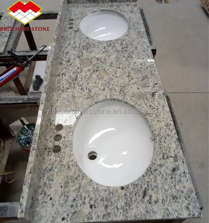 Custom Cut-to-Size Granite Top for Luxury Hotel Bathroom Vanity Polished Natural Stone