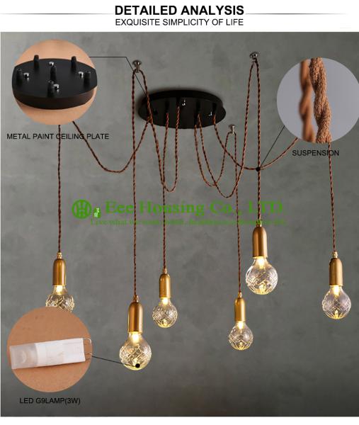 fashional modern chandeliers pendant lights edison bulbs A19 A60high ceiling
