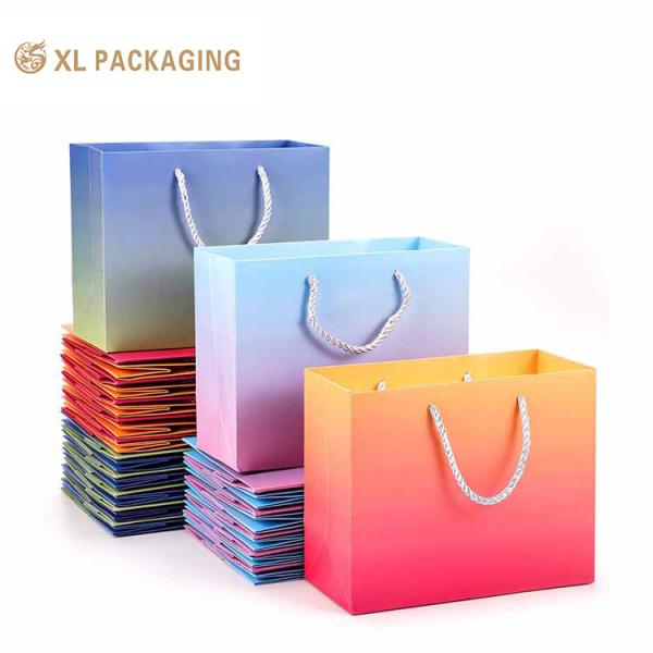 Custom Packaging Bag Luxury Matte Gift Shopping Paper Bag With Logo For Clothing