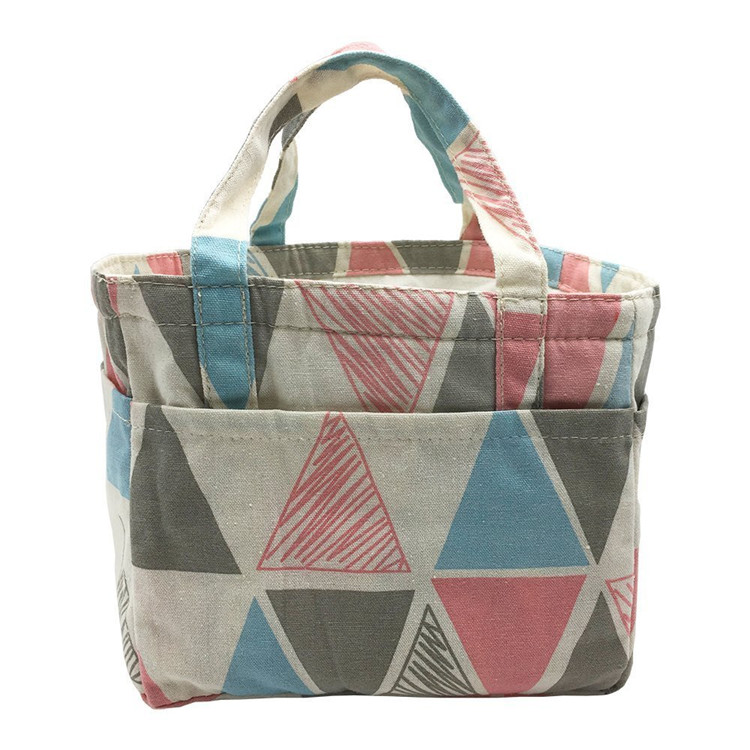 Compact 6 Can Cooler , Drawstring Insulated Lunch Box With Hard Plastic Liner