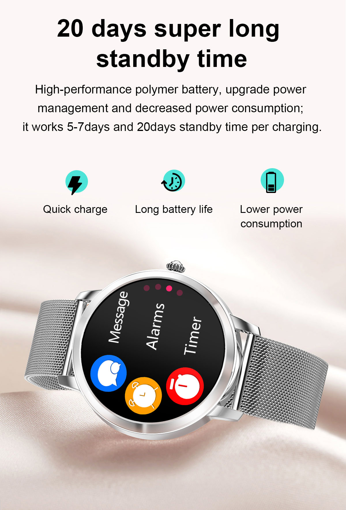 1.09 inch IPS Full Touch Smartwatch with Flap Smart Wearable Bracelets