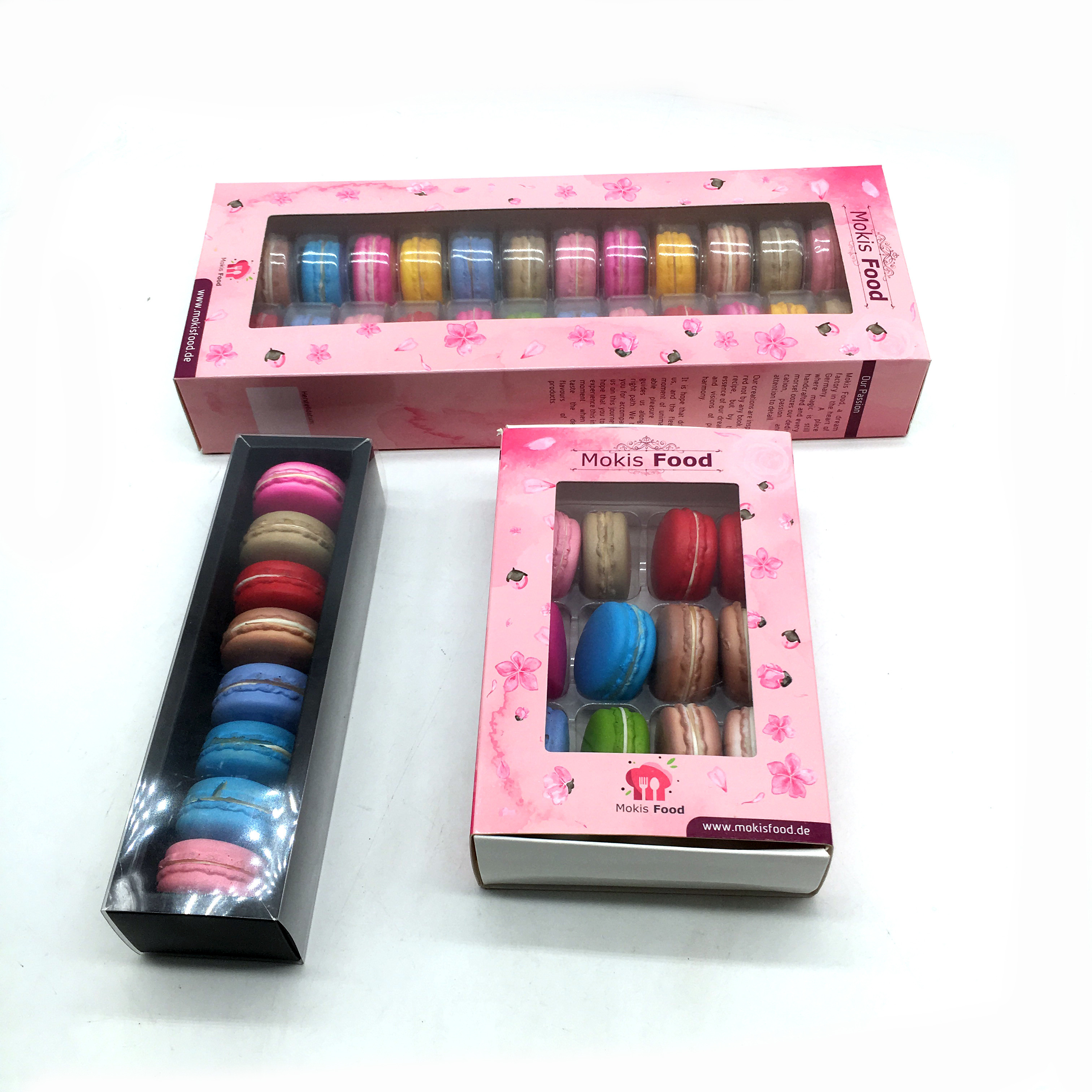9 pcs Printing Kraft Paper Box Chocolate Gift Packaging Box with Plastic Clear Inner