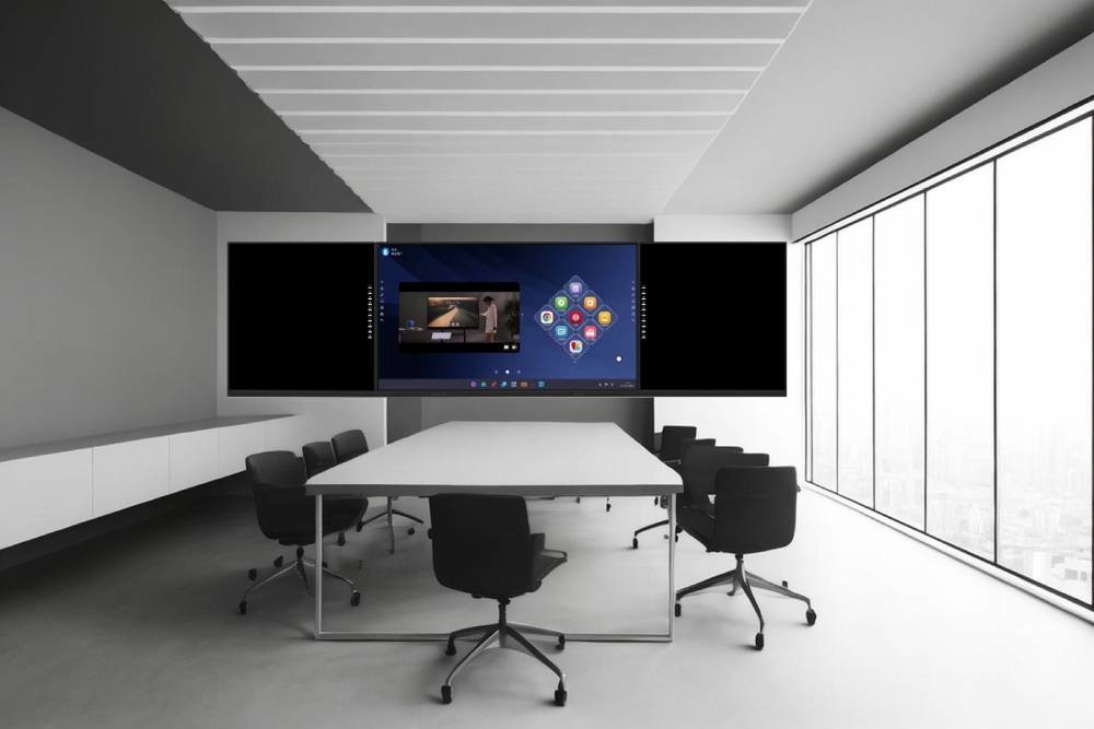 75 Inches Interact Whiteboard & Blackboard Dual System Chalk Writing&Computer Operation For Meeting Teaching & Training