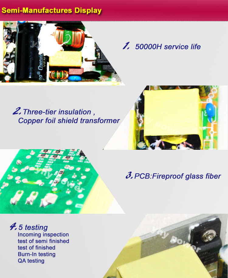 28v 2A AC DC Power Supply Adapter , Regulated AC DC Adaptor For Lcd