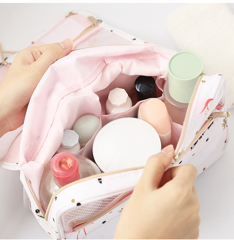 Large Capacity Beauty Cosmetic Makeup Bag Printed Waterproof Wash Bag