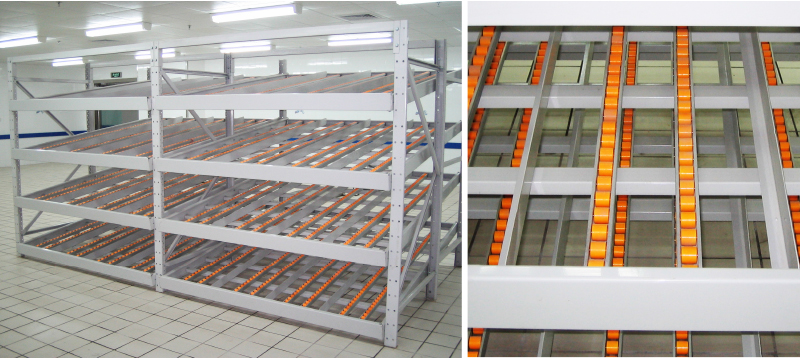 Carton Flow Racking Roller Rack  Gravity Roller Racking Roller Conveyor Racks