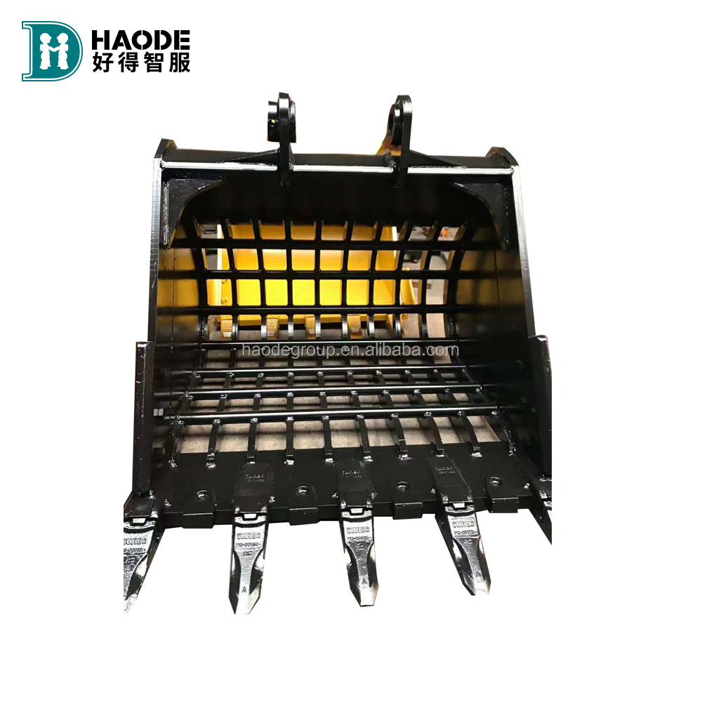 Customized Logo Wear Resistant Excavator Skeleton Bucket Sieve Bucket for Q345B NM400