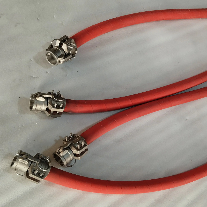 Industrial Braided Steam Hose Black Blue Fittings Acid Resistant