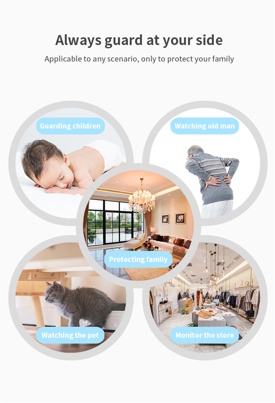 HD 3MP IP Wireless Wi-Fi Smart Camera Night Vision With Speaker Motion Baby Monitoring Home Security