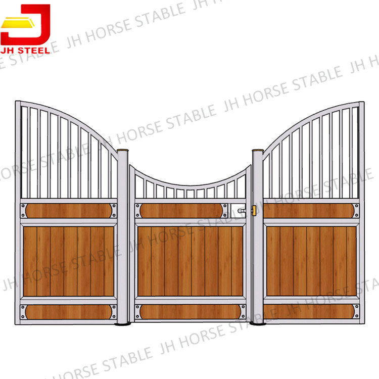 Strand woven carbonized classic bamboo equine horse shed stall with tube wire