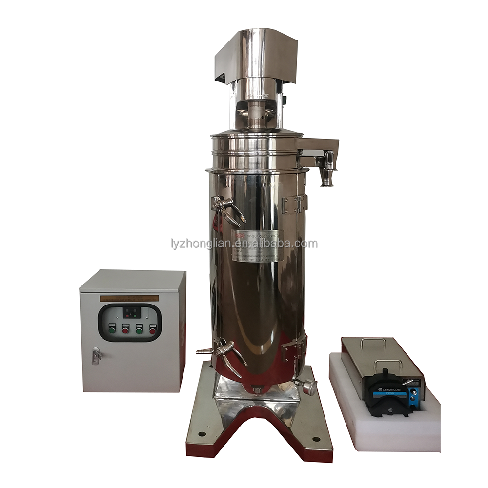 Tubular Bowl Centrifuge for Liquid Solid Separation at 20000rpm in Chemical Processing