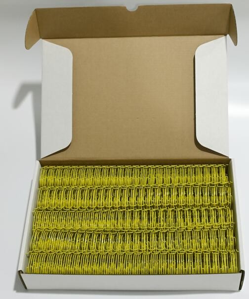 Green Twin Ring Nylon Twin Loop Wire Binding 3:1 Electroplated