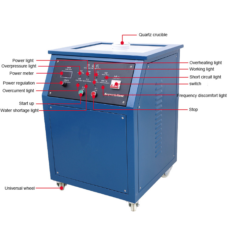 Portable Small Industrial Melting Furnace Platinum Gold Induction Melting Furnace