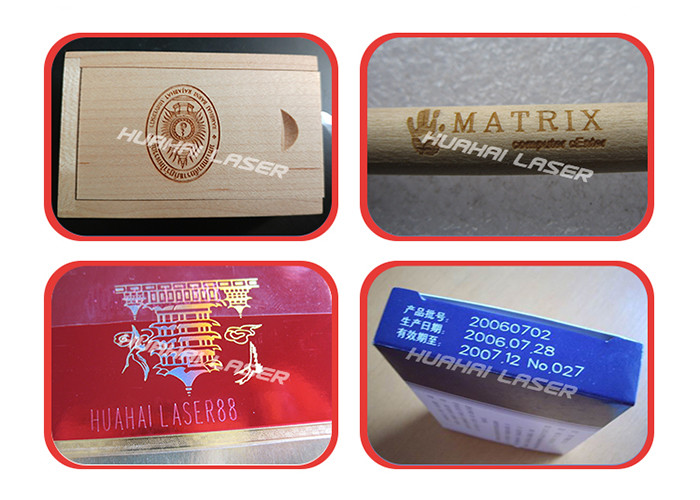 Highly Effective Fly Laser Marking Machine With Conveyor Belt For Metal / Non - Metal