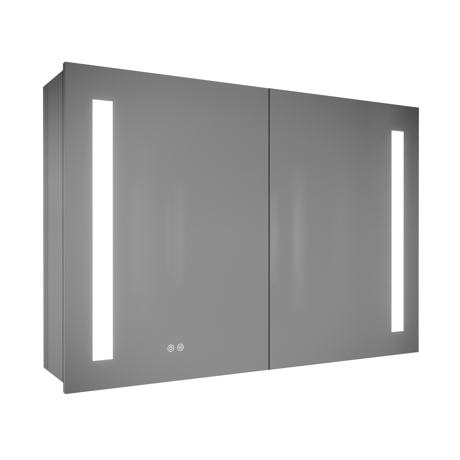 Hotel Illuminated Bathroom Mirror Cabinet with Copper Free Mirror and LED Light
