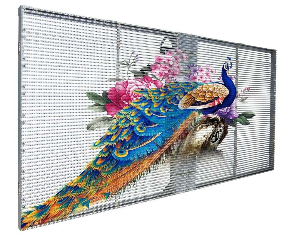 P3.91-p7.81 SMD3535 110V Outdoor Transparent Led Screen Indoor Mesh Led Film Screen